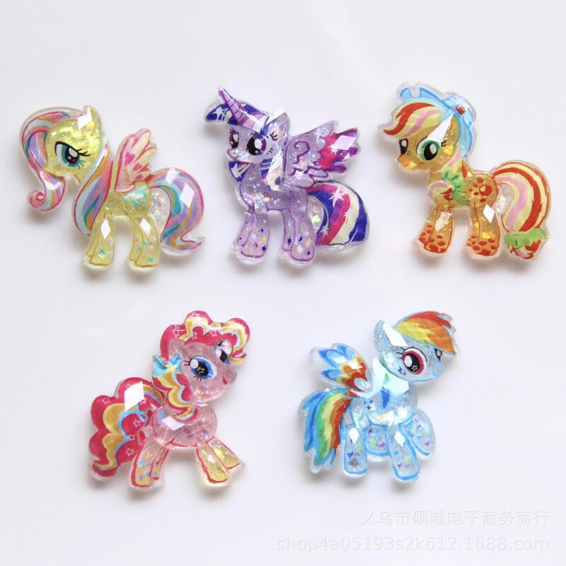 Fine Flash Diamond Pony Polly Jewelry Accessories Cream Glue DIY Handmade Mobile Phone Case Material Ocean Three-dimensional Accessories