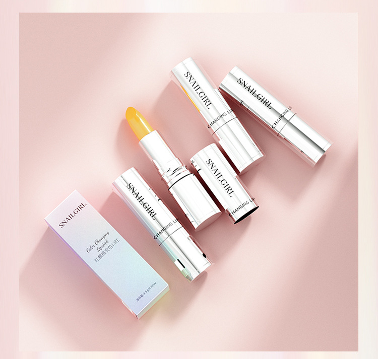 SnailGirl's Natural Moisturizing and Nourishing autumn and winter color-changing lipstick hydrates and moisturizes, caring for lips with a temperature-changing lipstick undefined