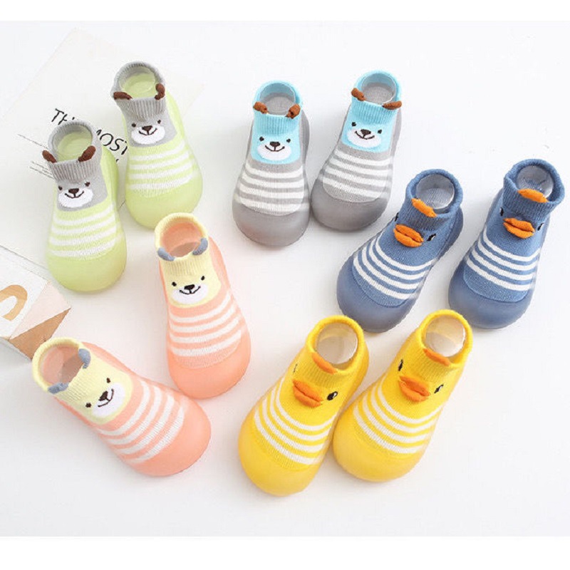 ins summer and autumn baby toddler shoes soft sol baby step front shoes floor socks shoes kids socks shoes non slip rubber sole cartoon