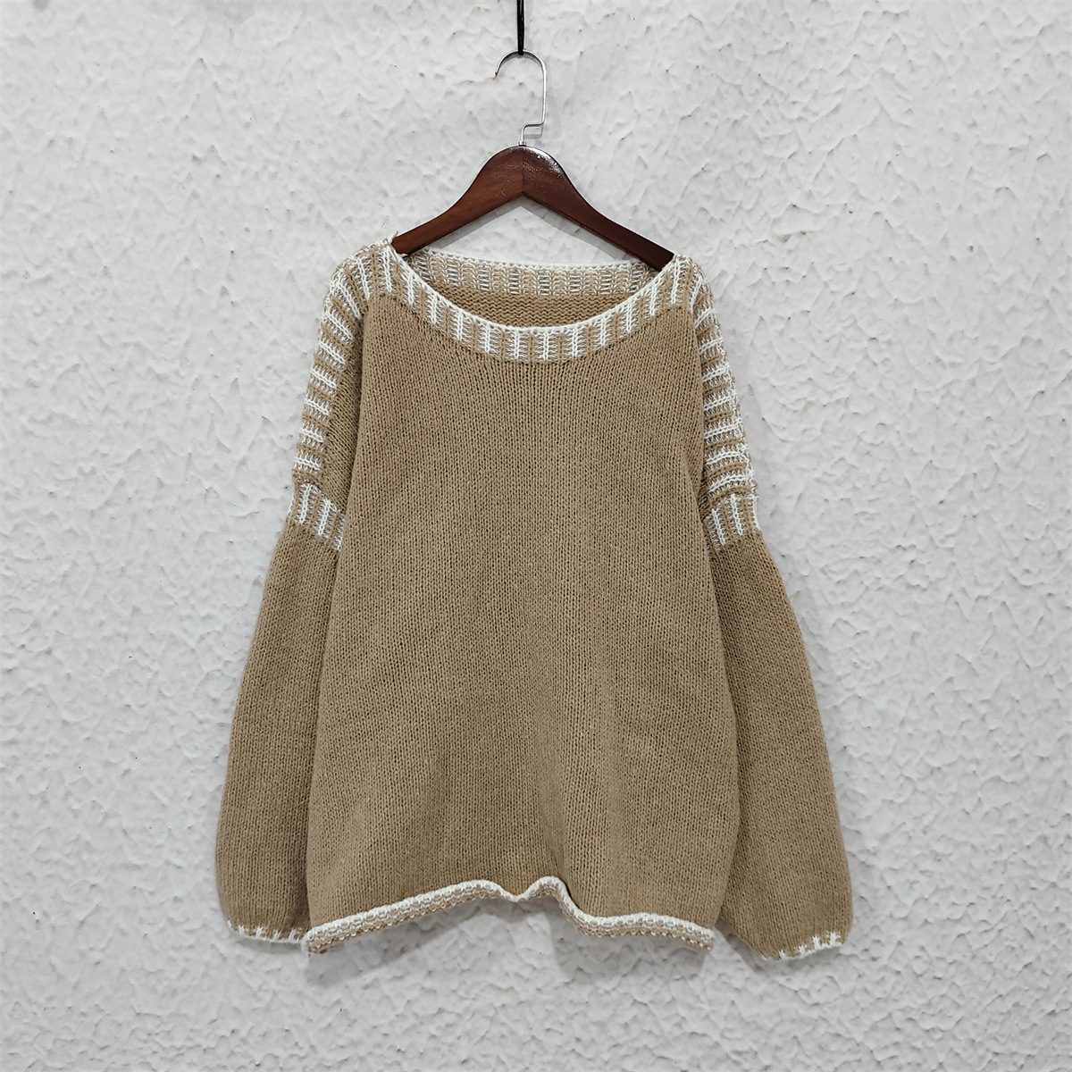 Women's Clothing Pullover Long Sleeved Casual Knitted Sweater_voghion.com