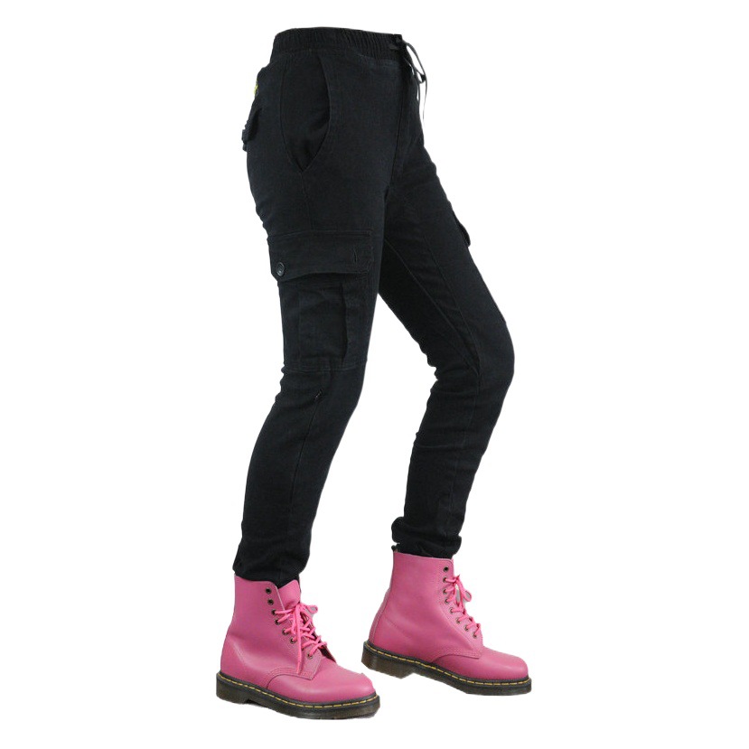 Loong biker casual camuflaje gota resistente a los pantalones de la motocicleta pantalones vaqueros de la motocicleta carreras de motos pantalones de montar para las mujeres
