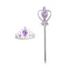 Set, children's accessory for princess heart-shaped, magic wand, “Frozen”