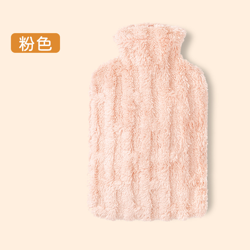 Botella de agua caliente, inyección de agua, juego de tela de felpa, calentador de manos de agua, bolsa de agua caliente de pvc de riego de gran capacidad, estómago caliente al por mayor