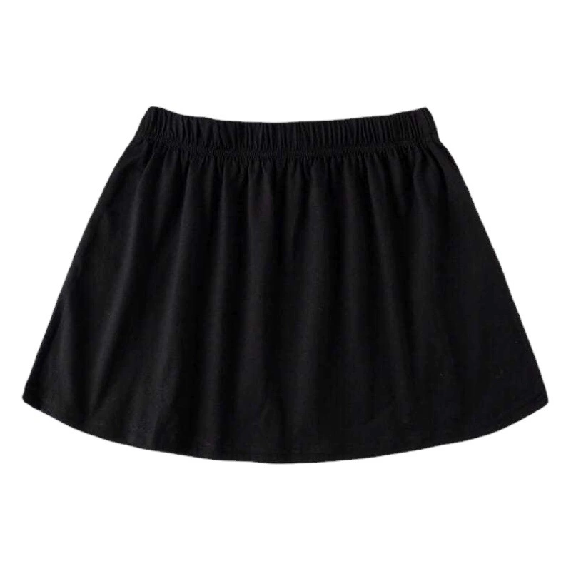 Универсальная многослойная юбка с имитацией подола, белая женская полуюбка, базовый слой под свитшот, плиссированная юбка, прикрывающая бедра.