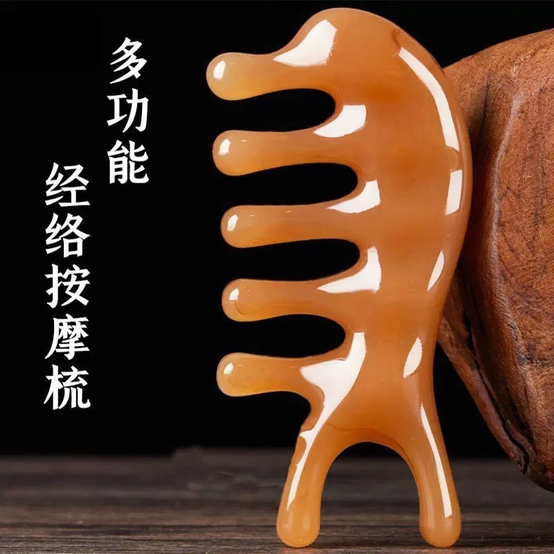 头皮按摩梳头部经络疏通梳气垫梳子气囊五爪梳子女士养发五指刮痧|undefined