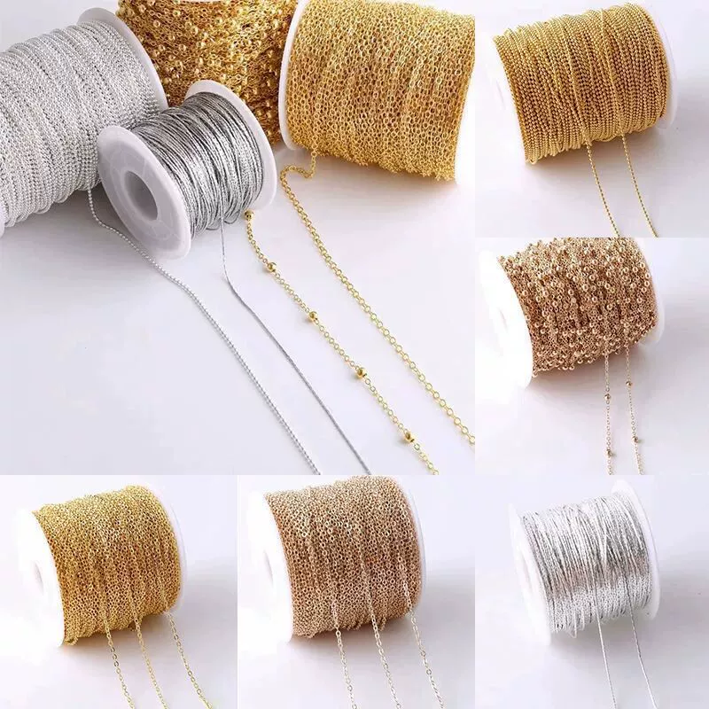 0.2MM DIY ювелирная цепочка 235-245 Плоские O Крест тонкая кисточка древняя ключица полуфабрикаты 100 ярдов в упаковке