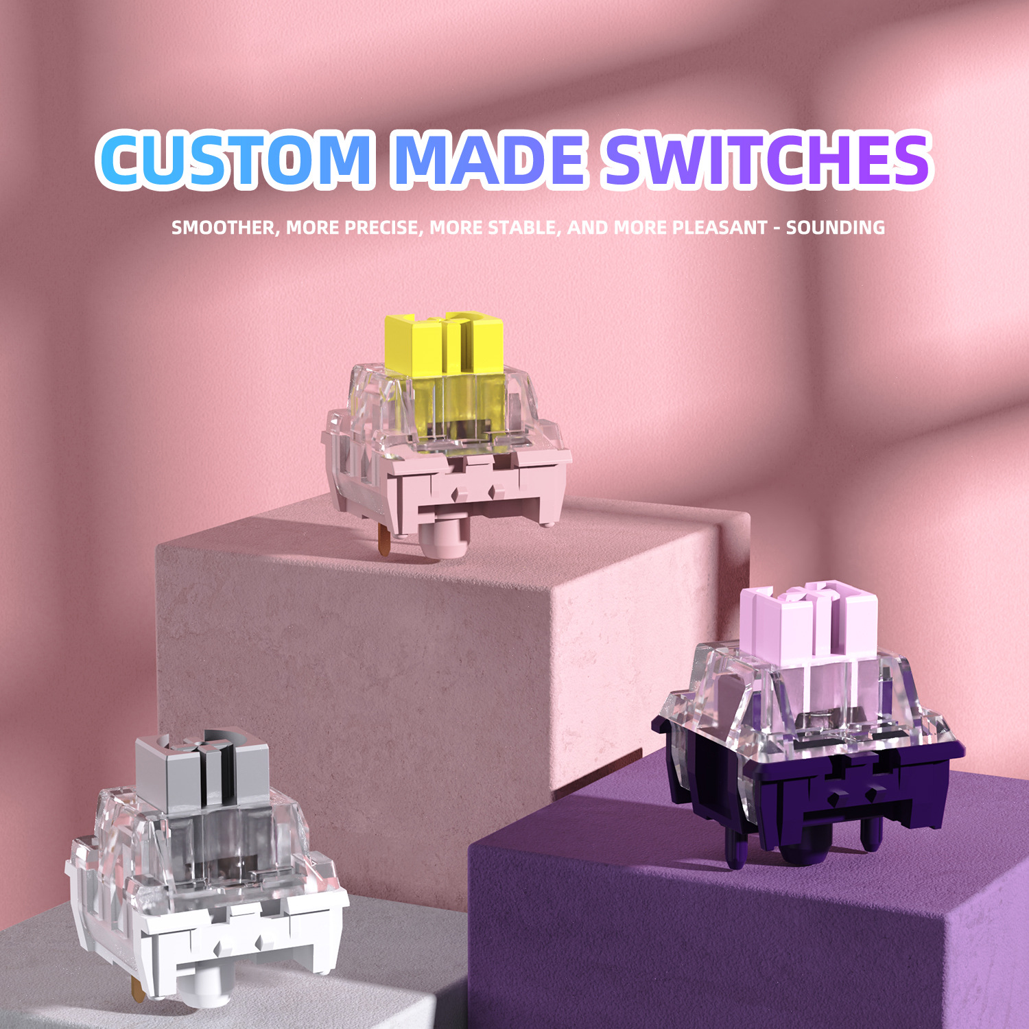 【Switch】Black Blue Tea Switch Dustproof Cross Switch Mechanical Keyboard Switch in Stock Five-Pin Silent Mechanical Switch