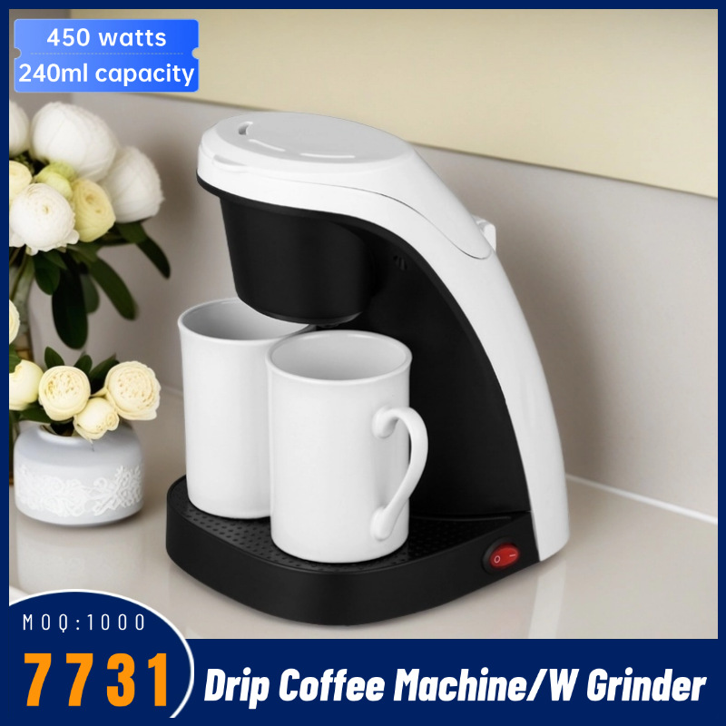 240ml 450W pequeña cafetera de goteo doméstica automática americana mini cafetera de cocción de café conveniente filtración