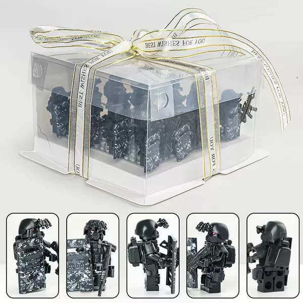 Gift box, camouflage bottom plate, explosion-proof weapon, 18 pieces