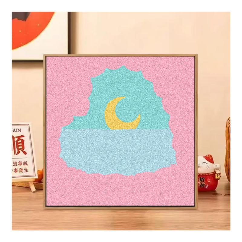 20*20数字肌理画diy网红手作店批发摆摊手工石英砂立体浮雕装饰画|undefined