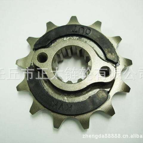 摩托车链轮巴西链轮CB300  520-13T带胶皮垫胶皮轮前轮发动机链轮