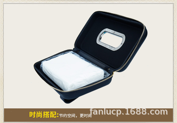 Car Sun Visor Tissue Box Leather Creative Hanging Multifunctional Car Interior Storage Tissue Box Simple and Stylish
