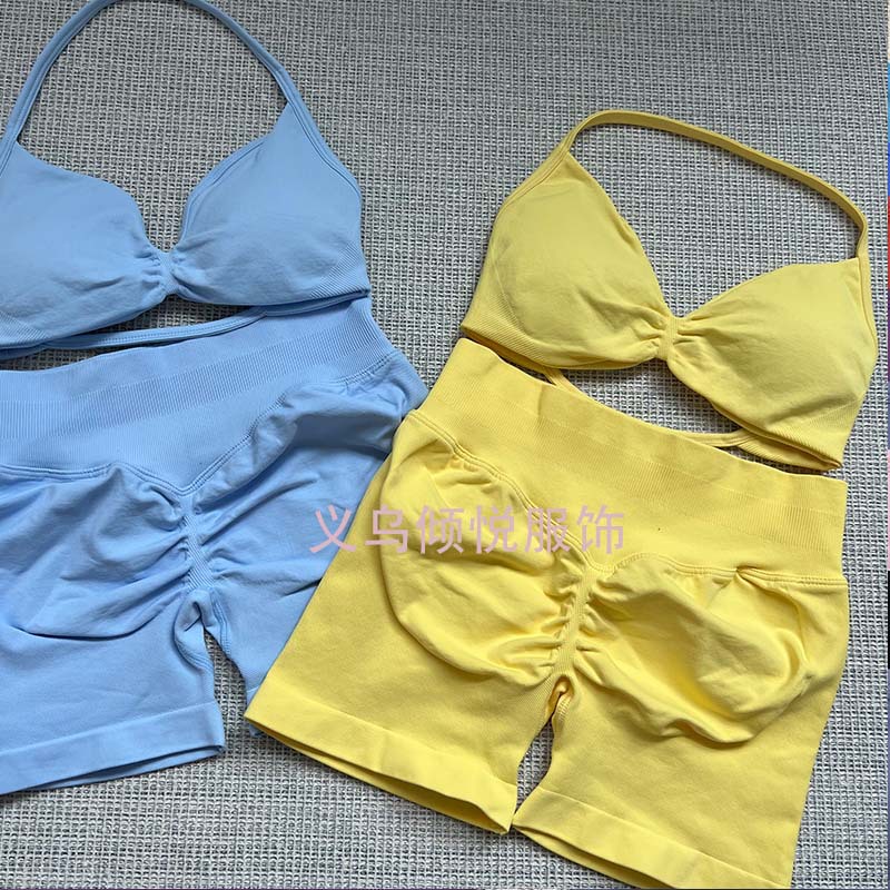 DFYNE AliExpress TK Venta caliente Sujetador pequeño Pantalones cortos Traje de pantalones Yoga Fitness Deportes Casual Traje transpirable