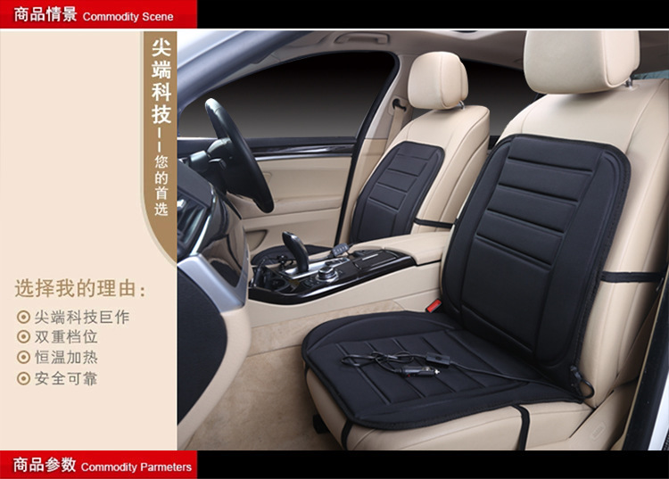 Car Heated Seat Cushion Car Winter Seat Electric Heated Seat Cushion Rear Two-Seat Plush Car 12V Mattress