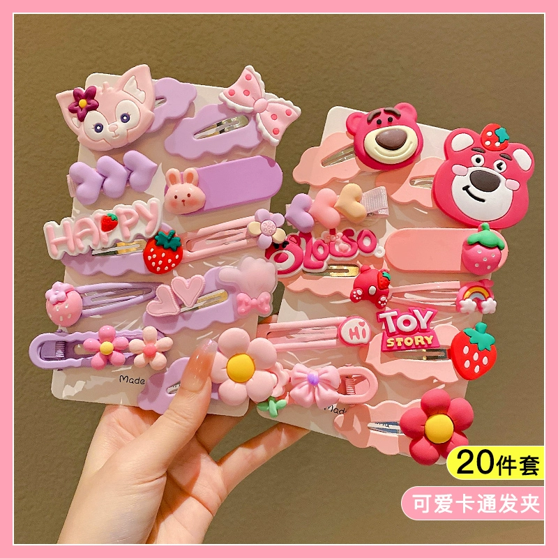 Д Cartoon hairgrip, милая детская заколка для волос, шпильки, клубничка, цветочная