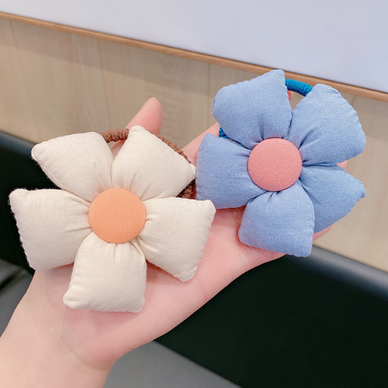 Niños diadema femenina Cola de Caballo girasol lindo banda de goma Corea del Sur alta elástica chica no duele la cuerda de pelo al por mayor