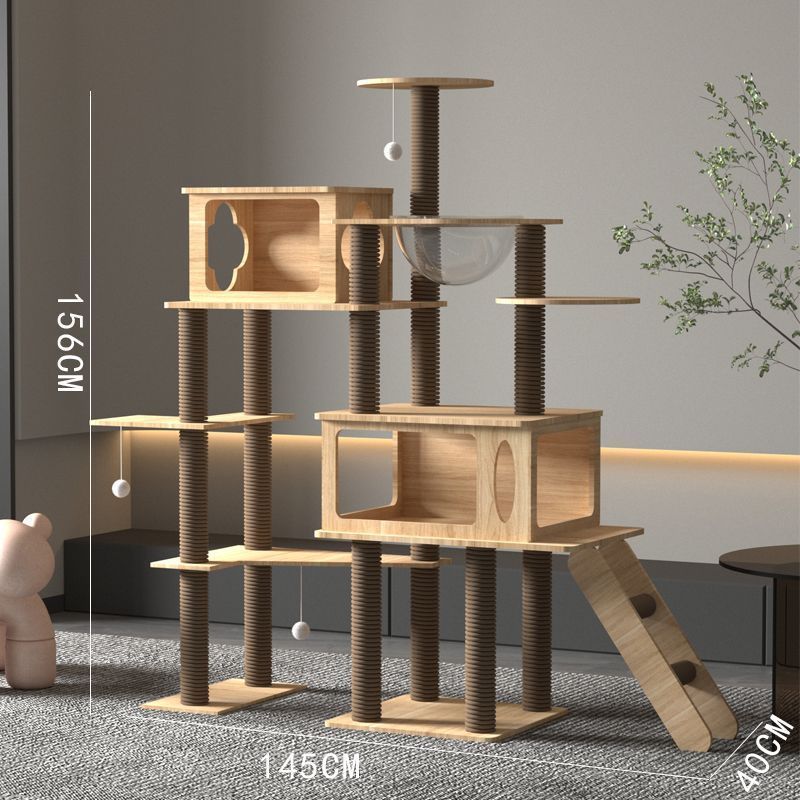 多層猫クライミングラック、猫の巣、キャットツリー、オールインワン、オールシーズン対応のユニバーサルスペースカプセル、大型コラム、スペースを占有しない猫クライミングラック|undefined