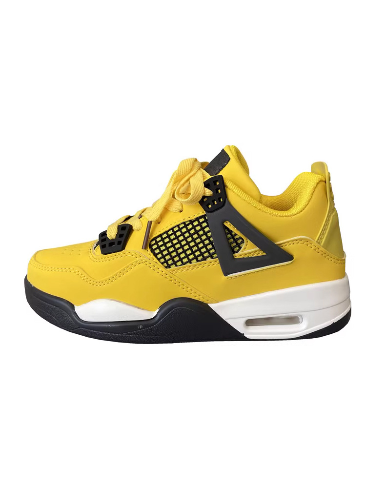 Zapatos de cojín de aire, zapatos de nicho de hombre, zapatos de moda de verano, zapatos de baloncesto amarillos de suela gruesa
