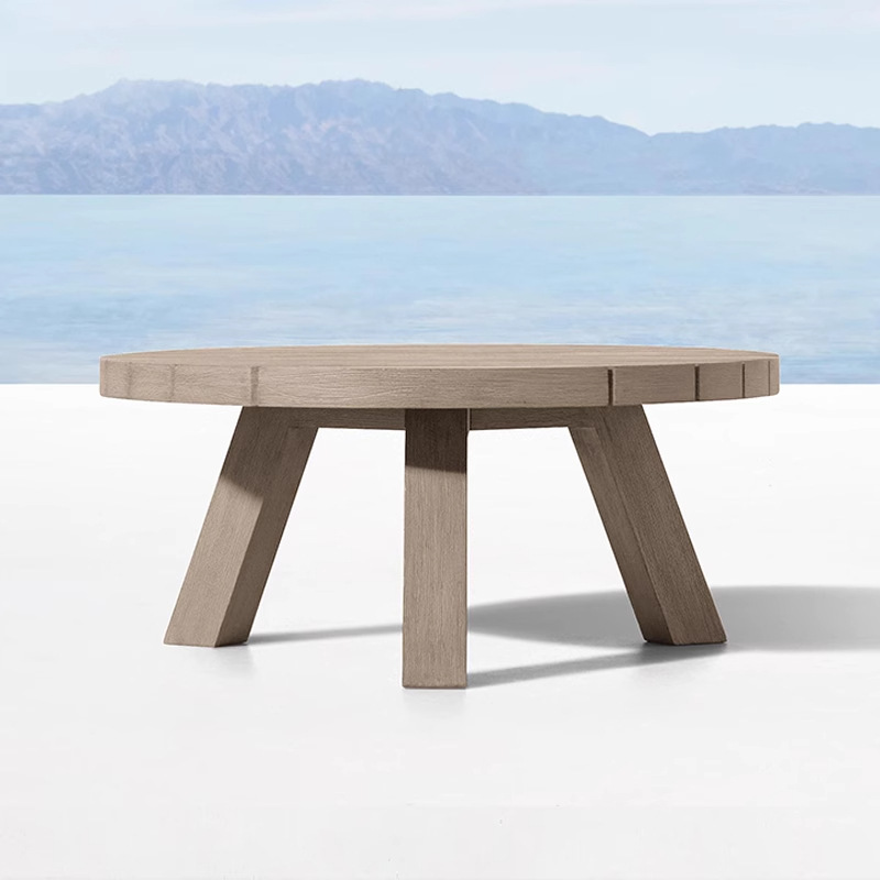 Mesa redonda de teca de 88cm