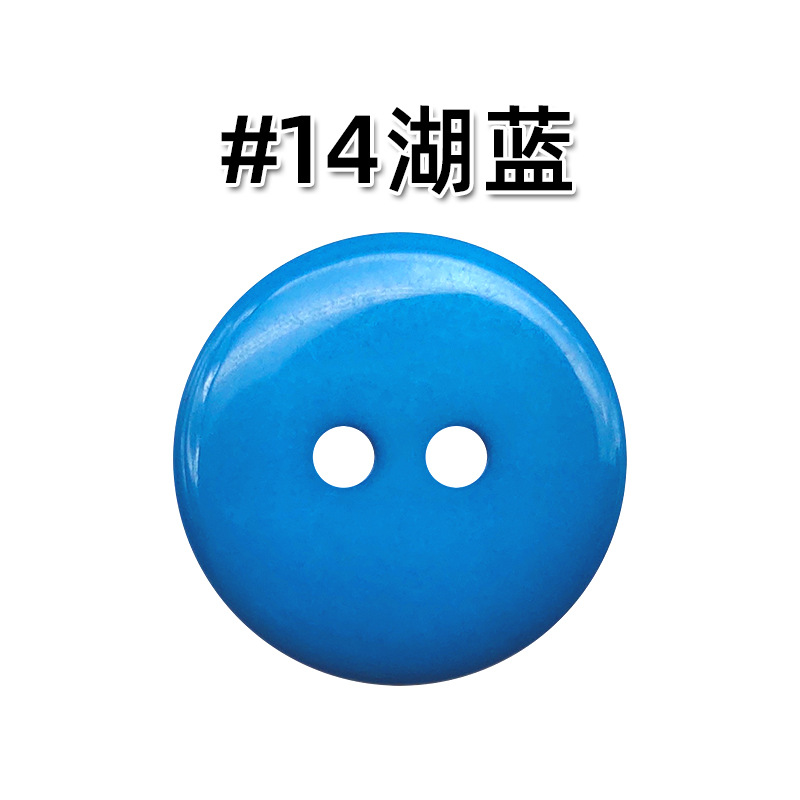 Resina de color de dos ojos Botón de pan suéter de cachemira de color caramelo botón de la camisa de los niños botón de la etiqueta engomada hecha a mano