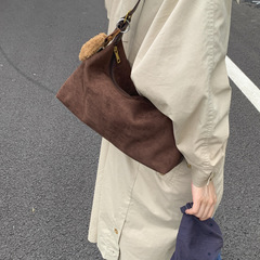 跨境复古大容量波士顿包女2025新款秋冬百搭单肩斜挎包质感手提腋