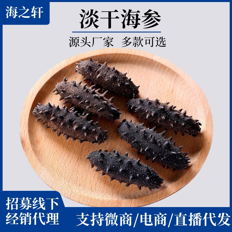 Deep Sea Pure Light-Dried Dalian Sea Cucumber Dried Seafood One Piece Starting Liaoning Spiny Light-Dried Sea Cucumber Bulk Wholesale Sea Cucumber Gift Box