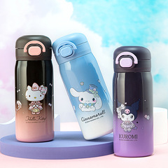 Aikesi straw thermos cup cute cartoon children's supplies summer birthday gift portable safety stainless steel
