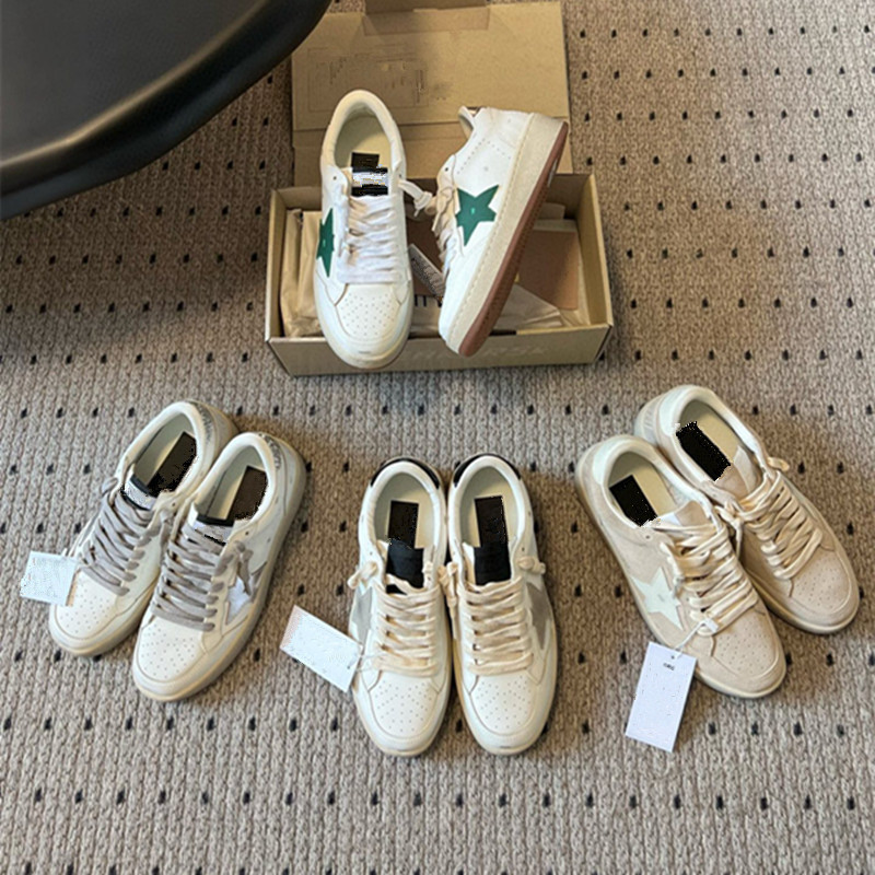 Ggdb Retro Distressed Star Sneakers 26 New Style Color-Blocking Lace-Up Casual Sneakers Thick-Soled Height-Increasing White Shoes for Women Ggdb Retro Distressed Star Sneakers 26 New Style Color-Blocking Lace-Up Casual Sneakers Thick-Soled Height-Increasing White Shoes for Women