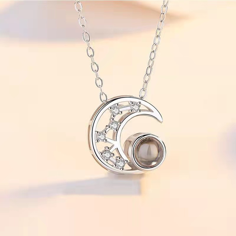 Metal necklace, ring