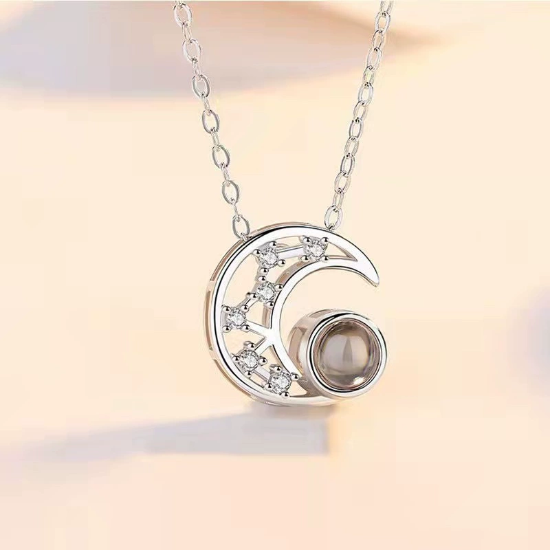 Metal necklace, ring