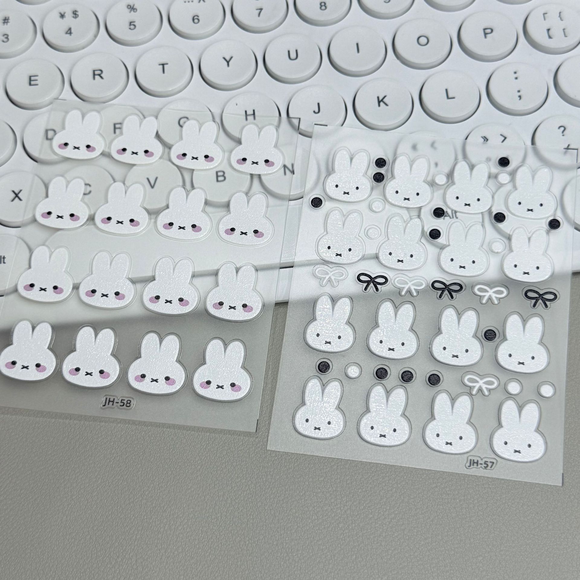 Super popular Miffy Rabbit embossed 3D stickers waterproof DIY decoration for water cups, cameras, tablets, and phone cases