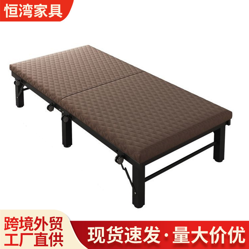 Folding Bed for Lunch Break, Office Nap Bed, Single Bed, Hospital Mobile Companion Bed with Wheels, Hotel Bedroom Splicing Bed