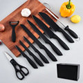 亚马逊现货礼品套刀厨房刀具16件套橡塑刀不锈钢厨师刀水果刀家用