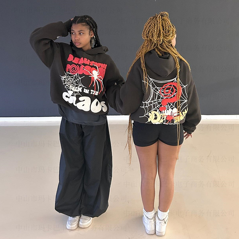 Regular Sleeve Sleeve Type Hoodies & Sweatshirts Long Sleeve Streetwear Letter Spider Spider Web