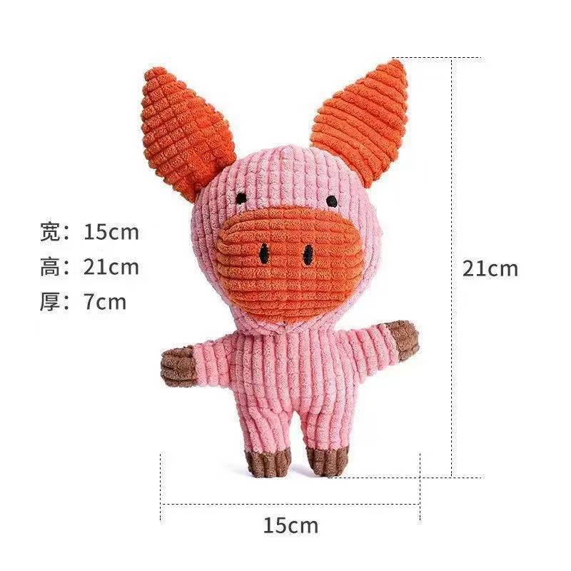 Nuevo juguete de peluche para perros sonido molar resistente a la mordida perros pequeños, medianos y grandes simulando animales juguetes para mascotas