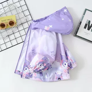 女童2026新款库洛米外套洋气儿童春秋款冲锋衣女孩时髦春装上衣潮