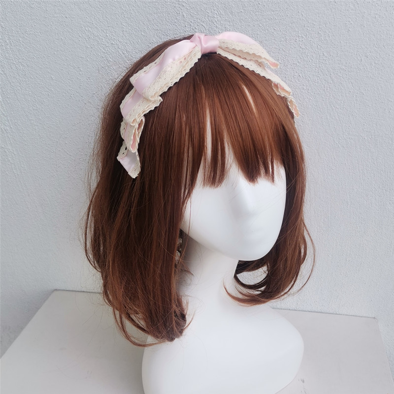 三折棉花边粉色