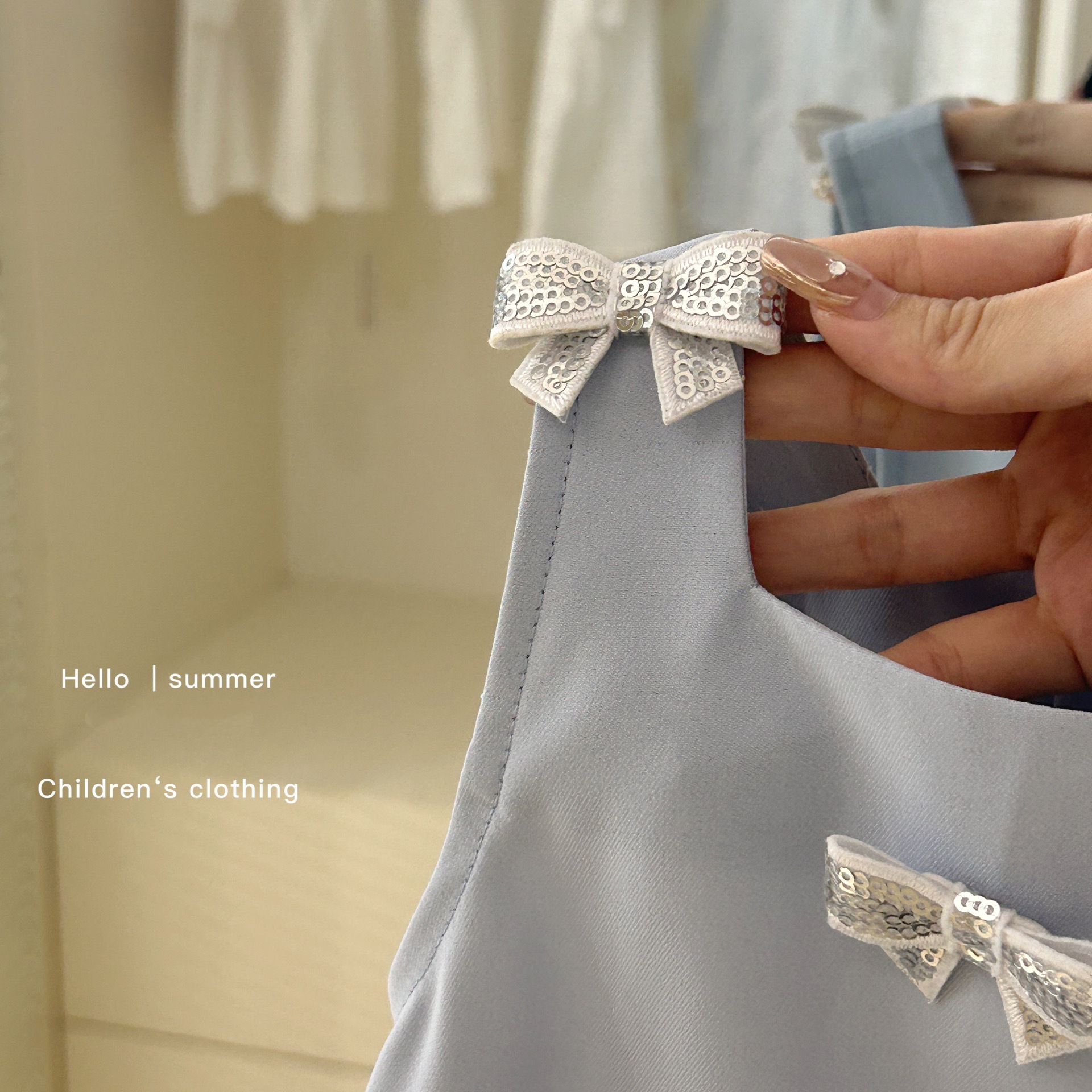 Vestido de Niña Dulce y Elegante, Estilo Coreano, Verano 2025, Vestido de Tirantes con Lazo, Vestido de Princesa a la Moda