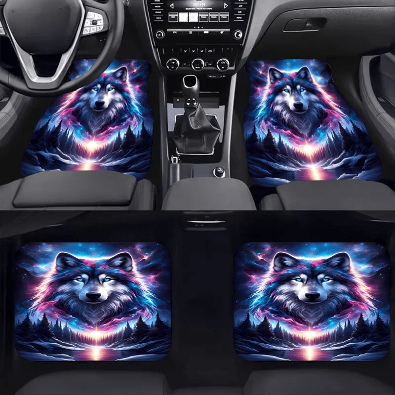 Cross-Border Best-Selling Cartoon Crystal Velvet Car Floor Mats, Stain-Resistant, Wear-Resistant, Easy to Care For, Universal Four-Piece Set of Car Floor Mats