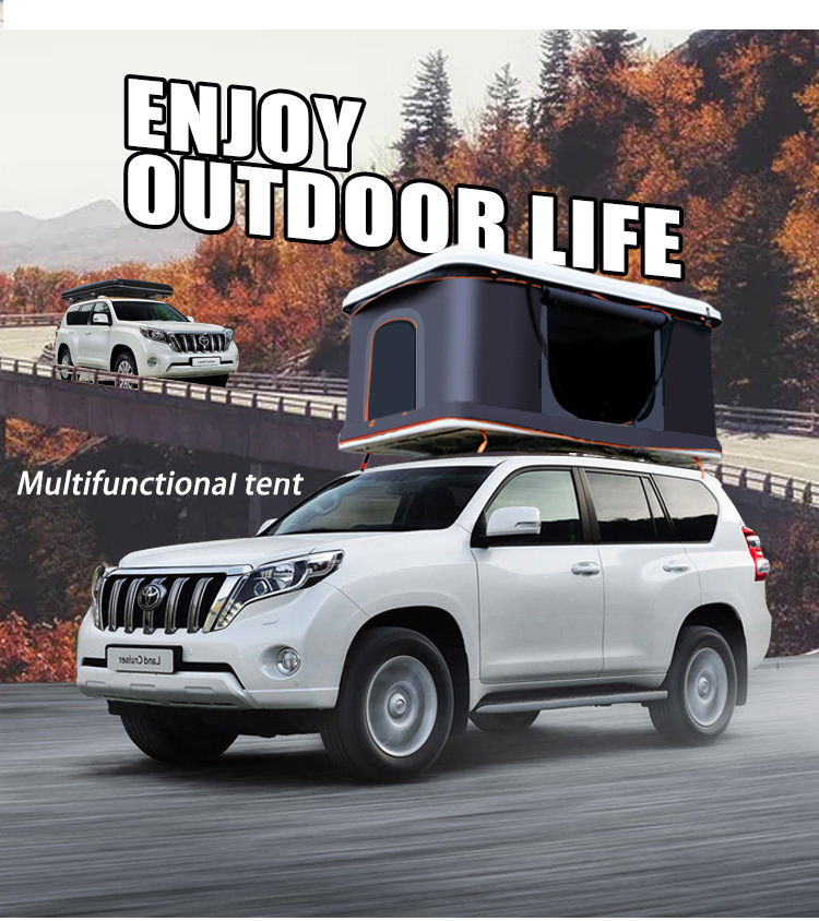Factory Direct Delivery Outdoor Rooftop Tent Abs Hard Shell Car-Mounted Off-Road Camping Equipment Foreign Trade Wholesale