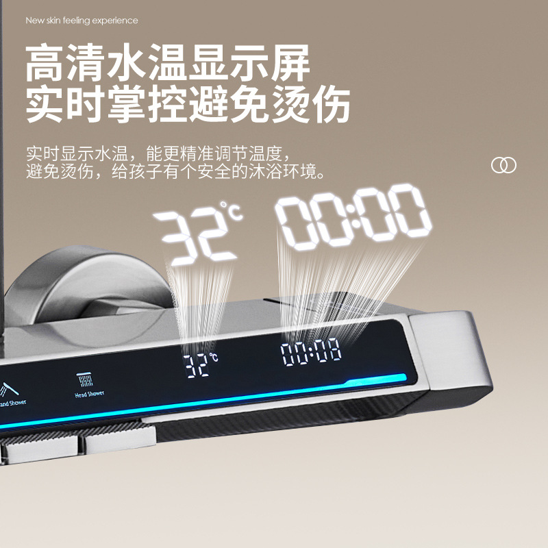 Pistola uno por uno gris cabeza de ducha traje hogar cobre baño ducha lluvia blanco sobrealimentado ducha