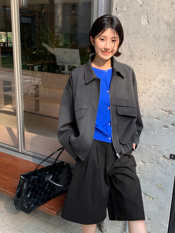 MOXI 十三行女装2025秋季新款韩版高级感短款外套女士夹克外套女|undefined