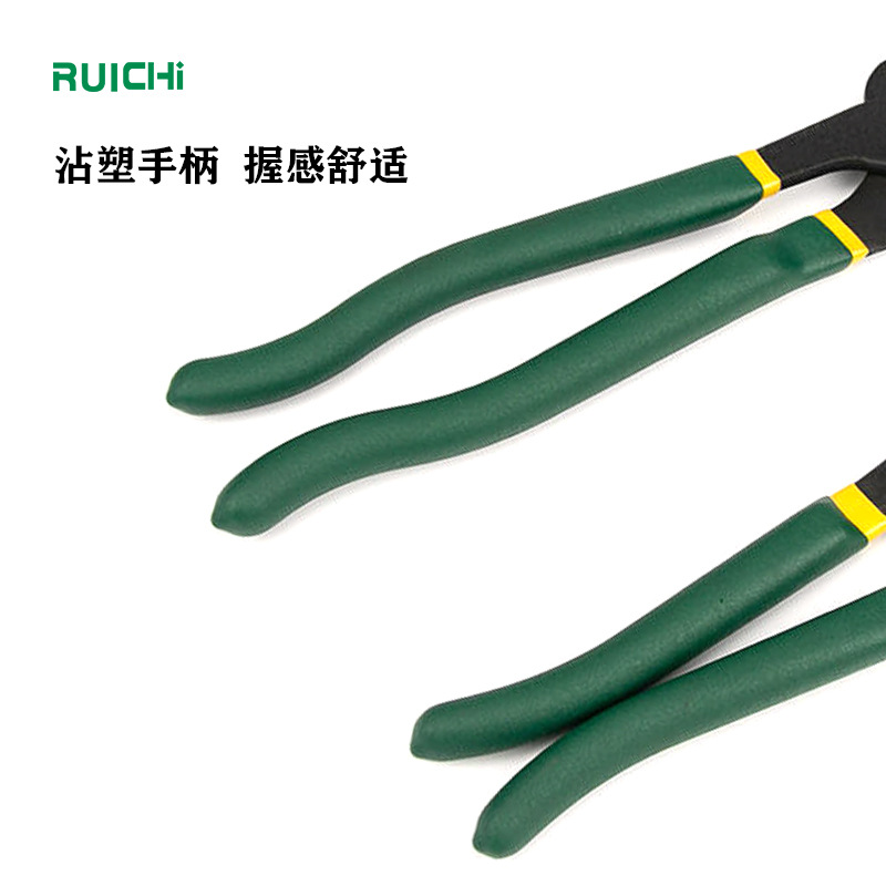 12寸翹頭直型翹頭鉗式濾清器扳手黑紅雙色柄加長鉗式機濾扳手