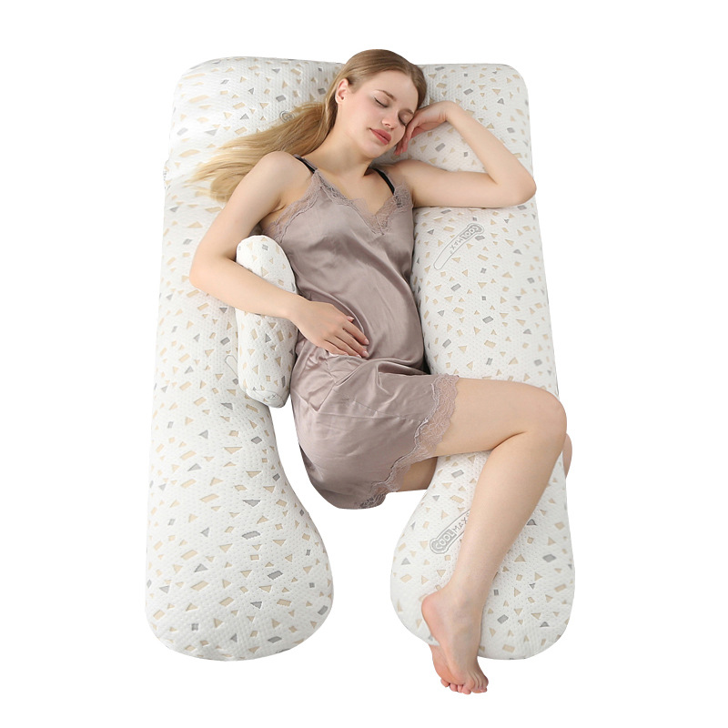 Cross-border U-shaped maternity pillow Side Sleeper pillow removable and washable U-shaped pillow nap pillow cushion waist pillow factory pillow wholesale