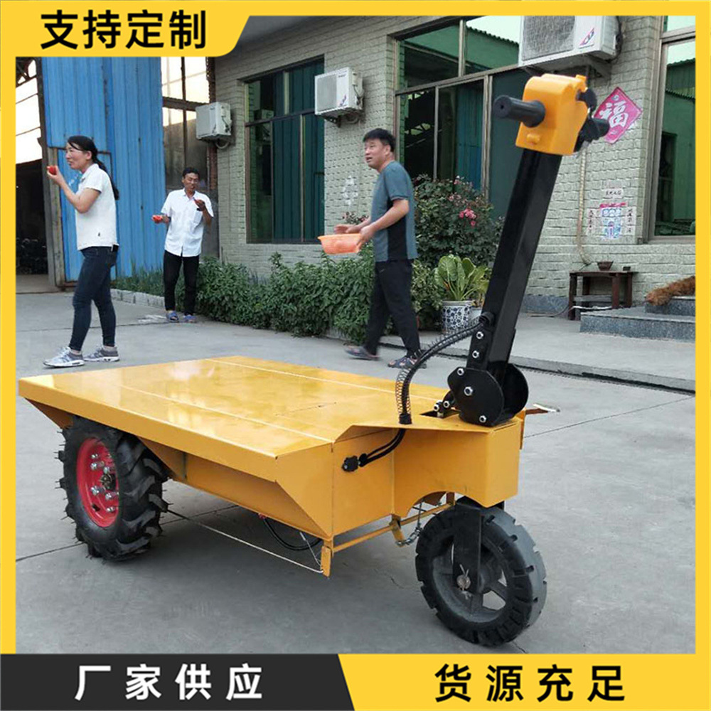 土方砂石托运工具车 电动三轮平板手推车 可移动式建筑工地平板车
