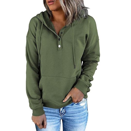 European and American Loose Sweater 2023 Amazon Independent Station Fall/Winter New Long Sleeve Casual Hooded Drawstring Pocket Sweater
