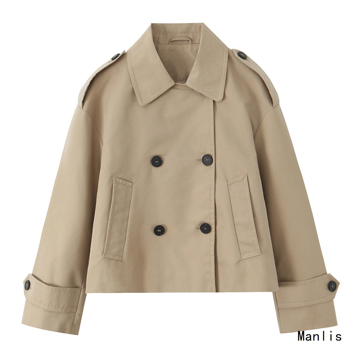 Z Cross-Border European and American Style 2025 New Fashion Elegant Amazon Women's Wholesale Short Double-Breasted Windbreaker 3046352