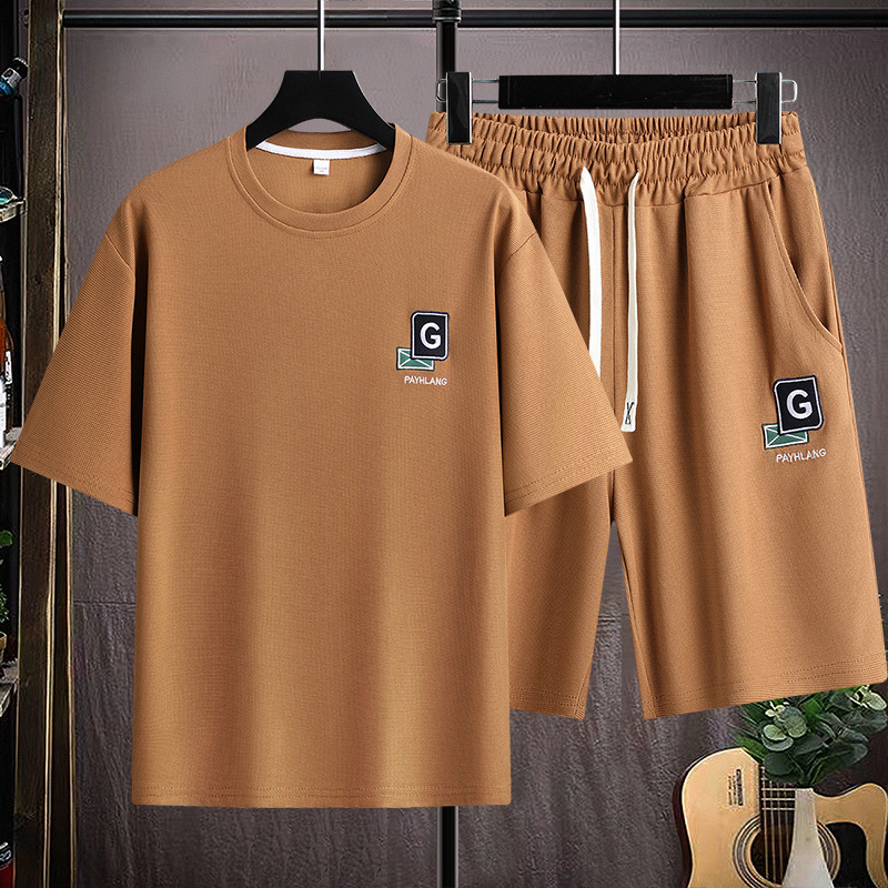 Men's Quick-Dry Short Sleeve T-Shirt And Shorts Set Breathable Summer Sportswear Casual Comfort Fit Outfit_viptrois.com