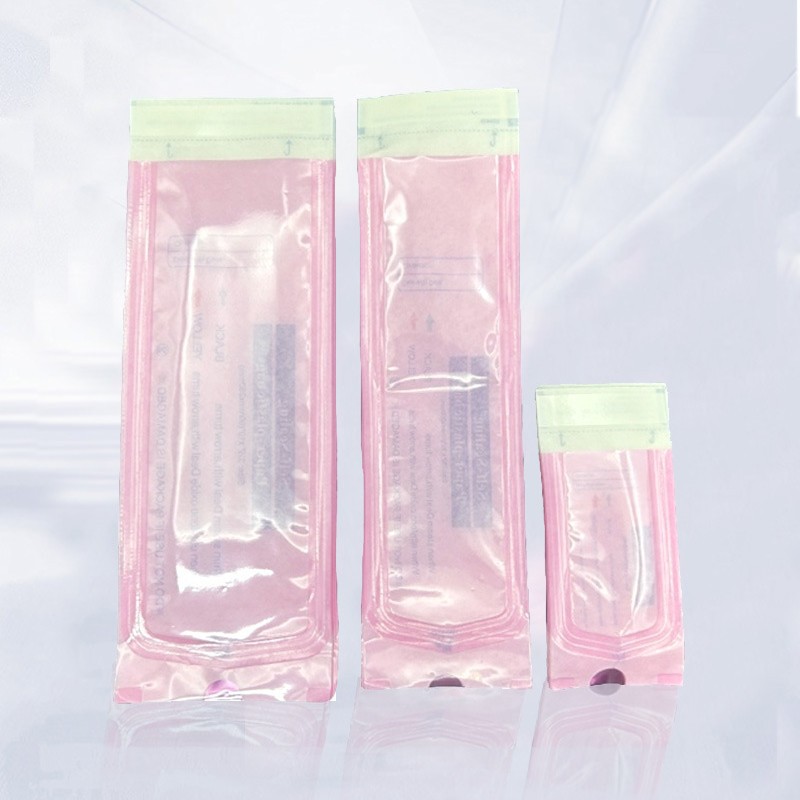 Bolsa de esterilización autoperrada de manicura de película rosa consumibles dentales bolsa de desinfección de esterilización a alta temperatura bolsa de papel y plástico bolsa de esterilización a alta temperatura