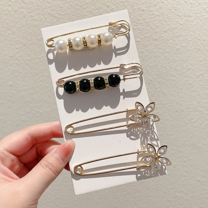 Falda con hebilla de cintura de perlas, circunferencia de cintura grande, cambio de artefacto, hebilla anti-luz, ropa, broche de diseño fijo